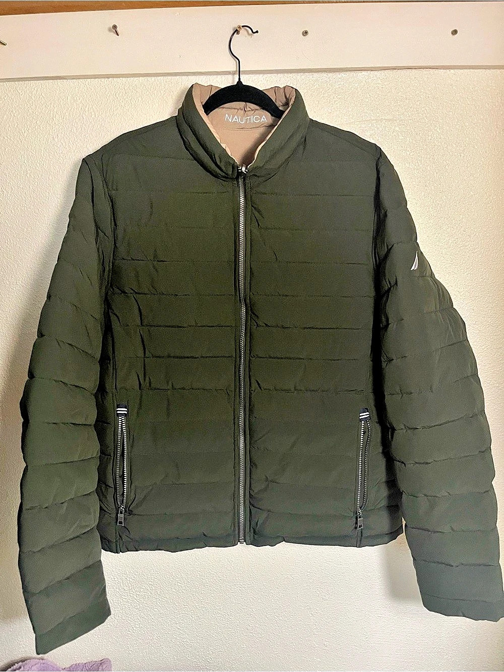 Nautica Puffer Jacket Green Medium